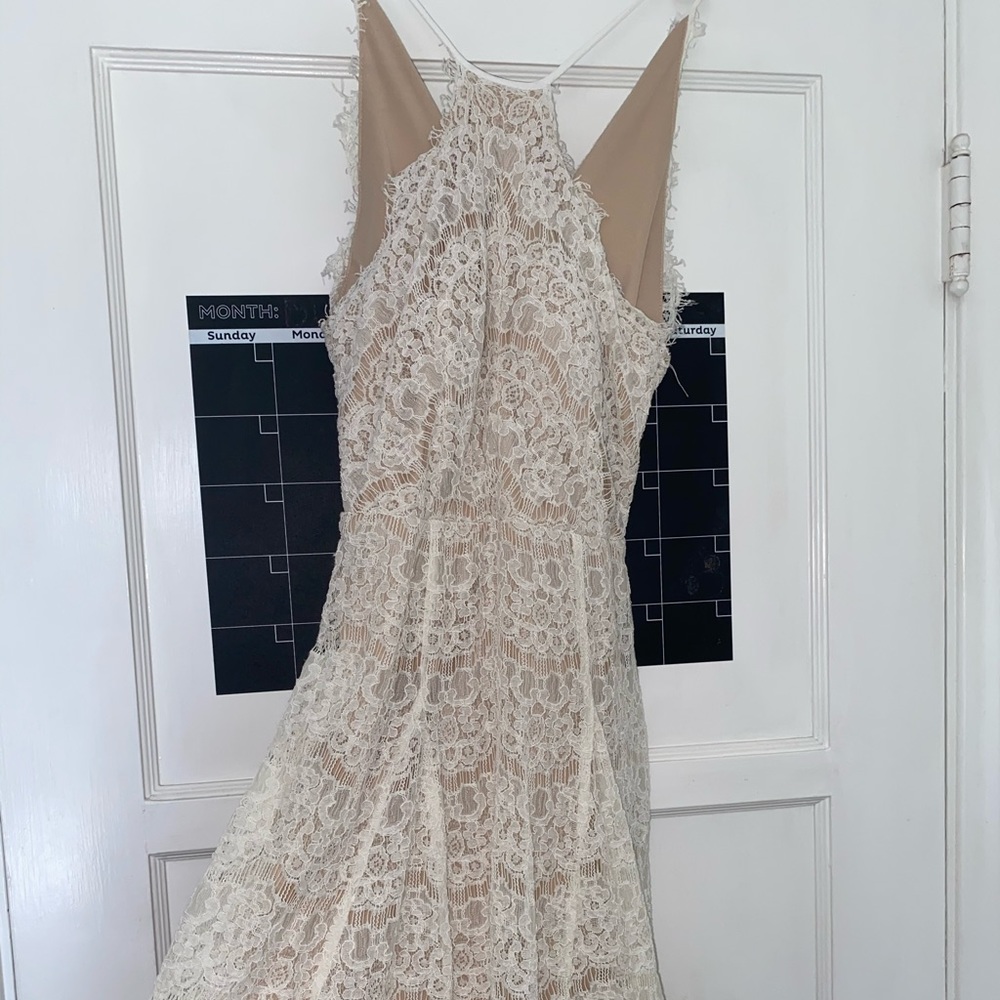 Cute/flirty beige lace dress
